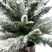 YF Schneebedeckter PVC Künstlicher Weihnachtsbaum 120cm Feiertagsdekoration für Zuhause Wohnzimmer Büro Hochzeit & Schaufenster