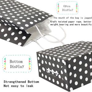 Bolsas de Papel Kraft con Asas para Regalos, Diseño de Puntos Pequeños, Ecológicas y Duraderas, con Logotipo Personalizado - Product Image 3