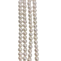 Perles d'eau douce naturelles presque rondes de 6 ~ 7mm perles en vrac perles de grain léger