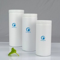 Botol Obat Plastik HDPE Putih 300cc dengan Tutup Bermotif, Food Grade Bebas BPA, Wadah Pil untuk Vitamin dan Tablet, Langsung dari Pabrik