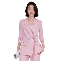 Nouvel arrivage : Ensemble tailleur pantalon deux pièces pour femme – Collection Printemps – Design élégant pour le bureau et le travail – Tenue de mode chic
