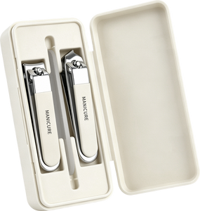 4 Piece Stainless Steel Manicure Pedicure Set <b>Nail</b> Clipper <b>Kit</b> with Case Portable Grooming Tools for Fingernails Toenails - Product Image 1