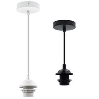 Support de lampe à ampoule filetée E27 avec tissu vintage WIire Cable Ceiling Pendant Light Cord Kits