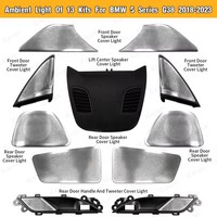 ICarsin untuk BMW Seri 5 G30 2018-2023 Lampu Ambient RGB LED Penutup Speaker Lampu Penutup Tweeter Depan Lampu Upgrade Trim Kit