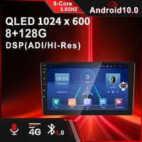Autoradio Android Podofo 8 cœurs 8+128G, écran QLED 9 pouces, GPS, WIFI, 4G, DSP, Hi-Res EQ, Carplay, Android Auto, commande vocale AI