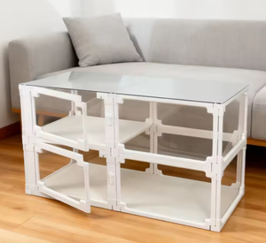 Evcil Hayvan Çiti Nefes Alabilen Sürüngenler Küçük Hayvan Kafesi için Çift Katmanlı İç Mekan Temizlemesi Kolay Kedi Köpek - Product Image 4