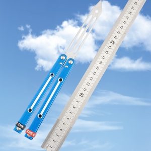 Cuchillo de práctica de mariposa con mango de aluminio, cuchillo de mariposa, cuchillo de mariposa de tiburón armado, entrenador, diseños geniales - Product Image 5