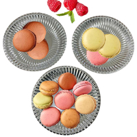 Assiettes jetables en papier métallisé de 9 pouces, lot de 5, recyclables, motif personnalisé moderne, pour fête, pique-nique, mariage, Horeca