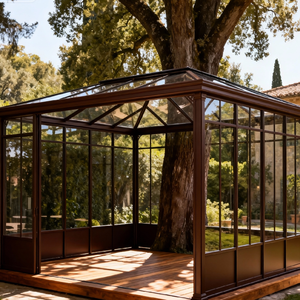 <span class=keywords><strong>Serre</strong></span> en <span class=keywords><strong>verre</strong></span> avec structure en fer de style victorien, bâtiment de jardin extérieur complet pour événements et horticulture - Product Image 3