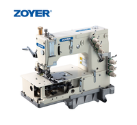 Machine à coudre industrielle ZY1503PTF, métal, multi-aiguilles, point de chaînette, pied presseur, état neuf, alimentation en aiguille, coupe-fil, moteur