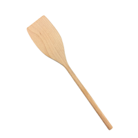 Spatule en bois de haute qualité, écologique, couleur naturelle, pour retourner les œufs, design simple, 30,5x6,4cm