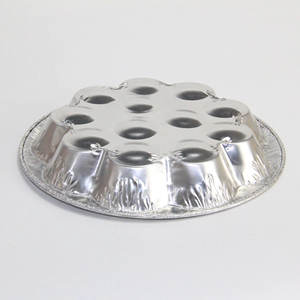 Plat rond jetable <span class=keywords><strong>en</strong></span> <span class=keywords><strong>aluminium</strong></span> de 300 ml pour <span class=keywords><strong>escargots</strong></span>, idéal pour la restauration, compatible four et plats à emporter - Product Image 1