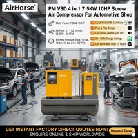 Compresseur d'air à vis Airhorse 230V/460V/60Hz norme américaine 10HP/39CFM/116PSI certifié ASME pour atelier de carrosserie automobile