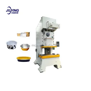 J&Y Simple Uncoiler Machine Stamping Press Punching Plate Metal Machine Aluminum Foil Food Container Machine