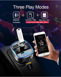 AGETUNR-cargador USB inalámbrico T25 para coche, reproductor de <span class=keywords><strong>Radio</strong></span> MP3, Kit de manos libres de alto rendimiento, <span class=keywords><strong>Bluetooth</strong></span>, transmisor FM con luz, <span class=keywords><strong>Amazon</strong></span> - Product Image 5
