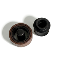 Bouchon en liège en T de 18,5 mm et 19,5 mm avec bouchon supérieur en noyer et verseur en plastique noir pour huile d'olive – Vente en gros