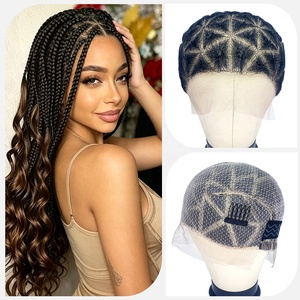 Gorra de peluca ajustable <span class=keywords><strong>para</strong></span> extensiones de <span class=keywords><strong>cabello</strong></span>, <span class=keywords><strong>el</strong></span>ástica y transpirable, con peines, venta al por mayor - Product Image 1