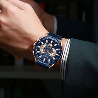 Montre pour homme 8363, mouvement à quartz, luxe rétro, alliage d'acier inoxydable, 45 mm, analogique, calendrier complet, aiguilles lumineuses