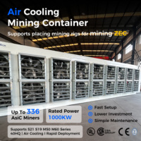 Conteneur de minage crypto Drolin Box 40 pieds à refroidissement par air, capacité 270 S21 ASIC, solution rapide pour ferme de minage en extérieur