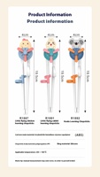 Vaisselle de dessin animé Jiayi pour bébé, baguettes d'apprentissage pour la pratique de la consommation, accessoires de repas complémentaires pour l'heure des repas des enfants