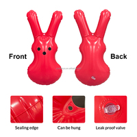 Joyee En gros Sac de frappe gonflable personnalisable en forme de lapin, jouet coloré en PVC pour enfants, idéal pour les fêtes de Pâques