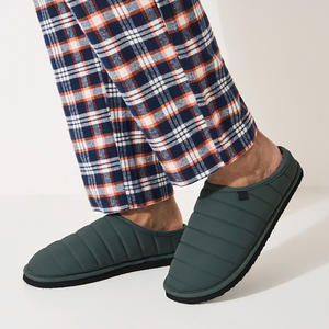 Zoccoli Comodi in Memory Foam per Uomo <span class=keywords><strong>con</strong></span> Suola Antiscivolo, Fodera in Pelliccia Sintetica Spessa, Pantofole Trapuntate in Nylon - Product Image 5