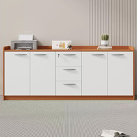 Meuble de rangement pour bureau à domicile, armoire basse à 3 tiroirs avec armoire à dossiers latérale fermée pour le rangement des documents