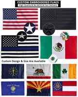 Bannière personnalisée brodée double face durable, décoration suspendue de haute qualité pour l'extérieur, vente en gros, drapeau personnalisé 3x5 pieds, automobile