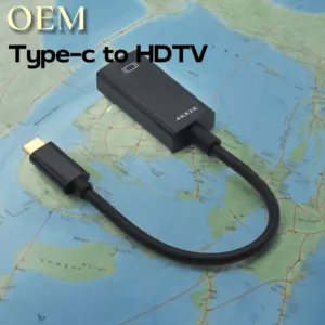 Usb c ke HD-MI OEM 4K X 2K Displayport DP hitam pria ke HDTV wanita CableConverter DP ke HD 4K untuk PC Laptop aksesori komputer