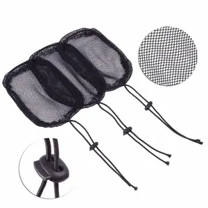 1 pièce 13cm*9.5cm Noir <span class=keywords><strong>Filet</strong></span> à queue de cheval avec cordon de serrage, base extensible, <span class=keywords><strong>filet</strong></span> de base pour perruque, pour la confection de queues de cheval pour femmes - Product Image 3