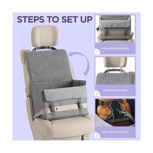 Asiento de Coche Multifuncional para Mascotas, Plegable con Cojín Extraíble, Forro de Felpa Lavable, Viajes Seguros para Perros Pequeños, Dueños Urbanos - Product Image 4