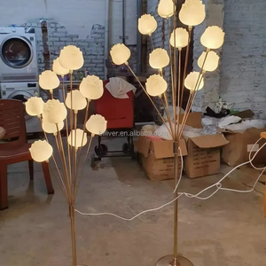 Lumineux Tulipe Hall Scène Réception Zone Lustre Pendentif Roses Stand Lumières Plage Mariage <span class=keywords><strong>Anniversaire</strong></span> Événement Plage <span class=keywords><strong>Lieu</strong></span> Décor - Product Image 5