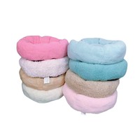 Lit pour animaux de compagnie luxueux à motifs de dessins animés apaisants pour chats, chiens, chiots, chatons, utilisation en intérieur, matériau en fourrure douce, tailles S, M, L