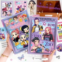Ensemble de papeterie de luxe en PVC fait main Kpop Huntress Girl Group – Sac surprise de grande valeur pour étudiants et cadeau transfrontalier