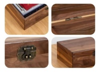 Boîte cadeau en bois massif haut de gamme, personnalisation complète disponible, certifiée FSC et CE pour le vin, les bijoux et l'artisanat
