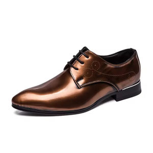 Chaussures Oxford pour hommes de style britannique de haute qualité, imperméables, en cuir véritable, avec doublure en cuir véritable, pour le bureau, les occasions formelles, les mariages - Product Image 1