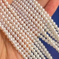 Mini-brins de perles rondes en perles d'eau douce semi-finies, perles en vrac pour la fabrication de bijoux DIY et la vente en gros