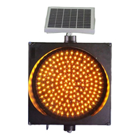 Antibrouillard solaire sans fil jaune avec lumière de barrage de trafic stroboscopique synchrone à flash lent