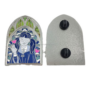 Custom Badges Exquisite Enamel Pins Unique Motif Fashion Accessory Zinc Alloy Butterfly <b>Clutch</b> - Product Image 3