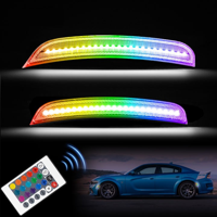 Feux de position latéraux de pare-chocs LED RGB pour Dodge Charger 2015-2023, lentille fumée, homologués DOT SAE, clignotants – Ventes Flash