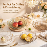 Elegante Nordic Style PET borden met gouden rand voor bruiloft, feest, cadeau, thuis, salontafel, snacks, noten, dessert, cake, fruit.