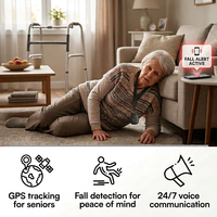 Pelacak GPS Satelit Globalstar Tahan Air Anti Hilang Mini Pelacak GPS Pribadi untuk Anak-anak Tombol SOS