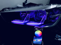 Feux de jour RVB réglables en couleur VAHID Automotive, bande lumineuse LED DRL, contrôle par application, accessoire de style extérieur pour voiture