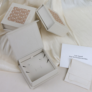Low MOQ Recycled Material Jewelry Gift <b>Box</b> with Glossy Lamination for Eco-Friendly Paper Packaging - Product Image 2
