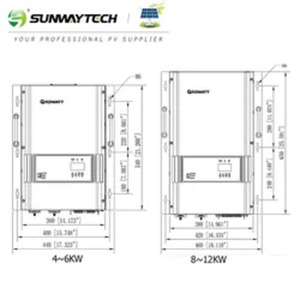 Growatt SPF 4000-12000t DVM-MPV 4-12kw เครื่องสำรองไฟฟ้าแบบออฟกริดเฟสเดียว 120/240VAC สำหรับระบบพลังงานแสงอาทิตย์ SPF 4000-12000T - Product Image 3