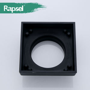 Grille de <span class=keywords><strong>douche</strong></span> encastrable carrée noire mate Watermark avec sortie de 50 mm pour salle de bain - Product Image 4