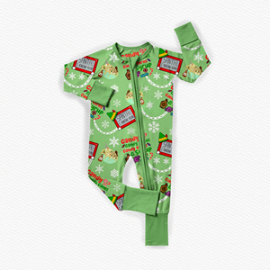 Pigiami in Bambù Personalizzati di Lusso Unisex, Produttore di Pigiami per Neonati, Set Natalizio di Pigiami in Bambù per Bambini, Vendita all'Ingrosso - Product Image 3