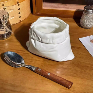 Creative Hand-held Cloth Bag Ceramic Coffee Mug Unique Latte Art Cup Weird Dessert Cup for Cafe - Product Image 6