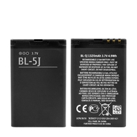 Batterie de remplacement de qualité supérieure BL-5J 3001-6800mAh pour Lumia 5230, 5800, 520 CE, conforme RoHS, en stock, vente en gros et en vrac