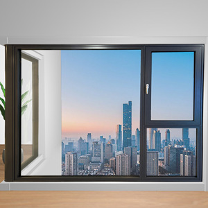 Canada tiêu chuẩn trắng PVC cửa sổ cửa ra vào uPVC hồ sơ đôi kính casement Swing ra nước ngoài dọc mở mô hình nhựa - Product Image 2